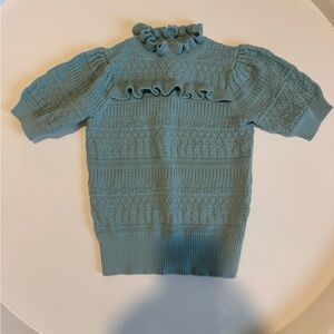 Janie and Jack Mint Knit Sweater